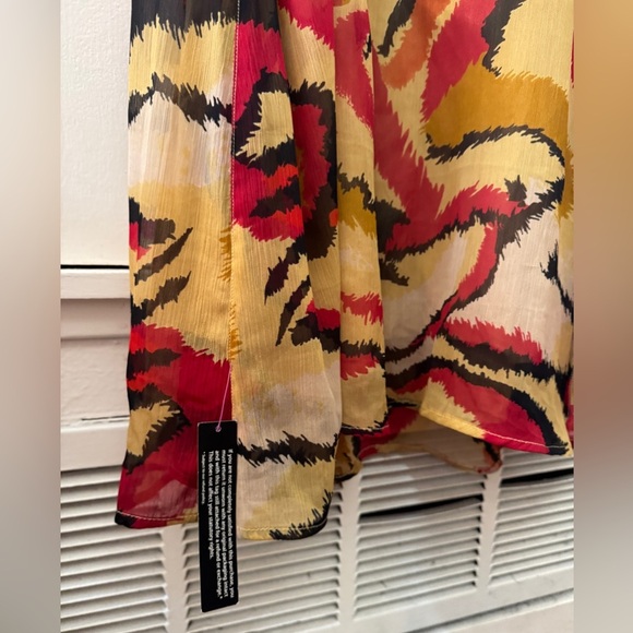 NWT Vintage Y2K Rocha. John Rocha Beaded Red Cream Sleeveless Slip Maxi Dress 14 - Picture 13 of 16